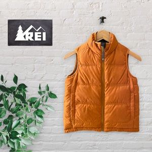 REI Reversible Down Vest in Orange Black Size Youth S (8)